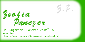 zsofia panczer business card